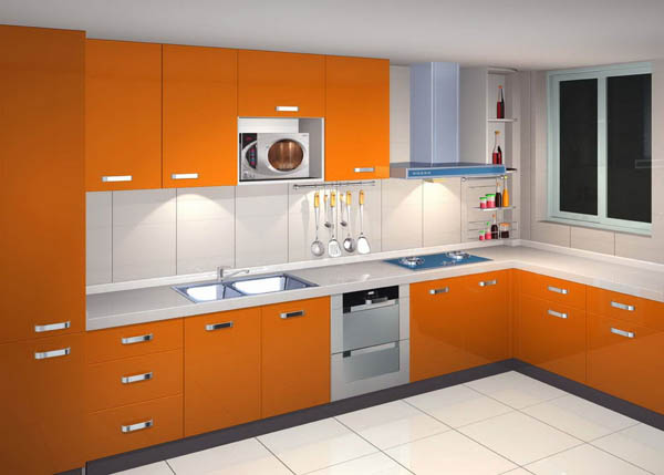 Кухни в оранжевом цвете